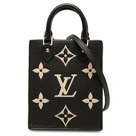 Louis Vuitton Petit Sac Plat Monogram Empreinte bicolor negro