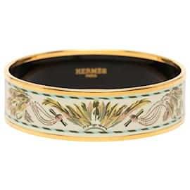 Hermès White Wide Enamel Brazil Candeur Bangle 65
