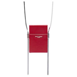 Saint Laurent Scatola da Fumare Mini Rossa in Pelle di Agnello