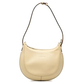 Borsa Hobo LOEWE in pelle bianca con logo in rilievo