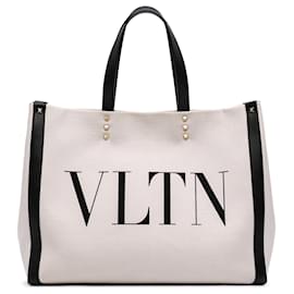 Tote Rockstud VLTN in tela marrone Valentino Medium