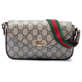 Pochette Crossbody Gucci Beige GG Supreme Web Ophidia