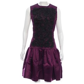 Ärmelloses Christian Dior Kleid mit Blumenapplikationen