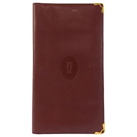 Cartier Leather Must Line Bordeaux Long Wallet