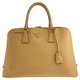Bolso Tote de cuero Saffiano con logotipo triangle Prada