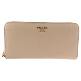 Portafoglio lungo in pelle Saffiano Prada