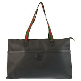 Borsa Tote Gucci Vintage Micro GG nera in PVC
