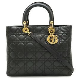 Borsa Dior Lady Dior Large in pelle cannage