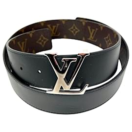 Louis Vuitton Initiales 40mm Black Reversibler Monogramm-Gürtel 80/32