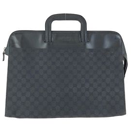 Valigetta in tela GG e pelle Gucci Nera