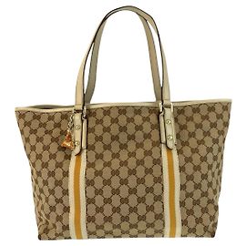 Gucci GG Canvas Leder Tote Schultertasche