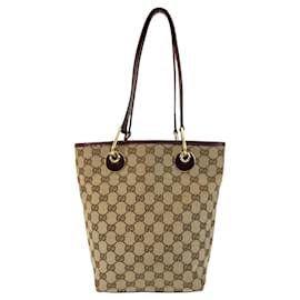 Borsa tote a tracolla in tela GG e pelle Gucci