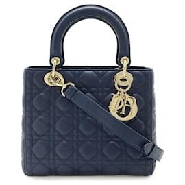 Bolso de mano Dior Lady Dior en piel Cannage
