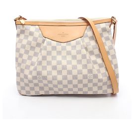 Borsa a Spalla Louis Vuitton Siracusa MM Damier Azur Coated Canvas