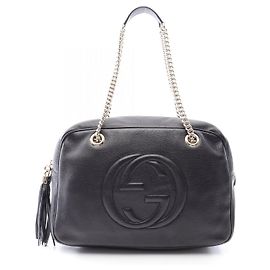 Borsa a tracolla in pelle Gucci Soho Interlocking G
