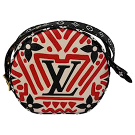Louis Vuitton Monogram Giant Crafty Boite Chapeau Souple PM Crossbody Bag Rouge Black Creme