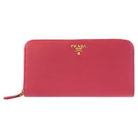 Portafoglio lungo in pelle Saffiano Prada