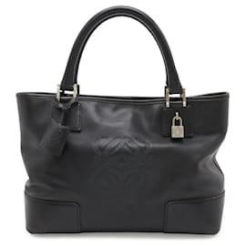 Borsa a mano in pelle Loewe Anagram Amazona Nera