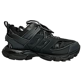 Sneakers Track Balenciaga in poliuretano nero