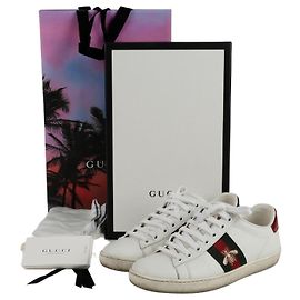 Gucci Ace Sneaker aus weißem Leder 36