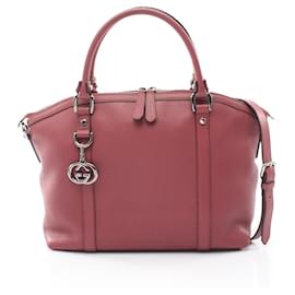 Gucci Interlocking G Leder 2way Tote Bag