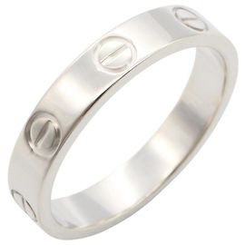 Cartier Mini Love Ring aus weißem Gold Au750 Größe 11