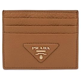 Prada Tarjetero de cuero