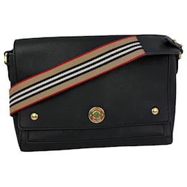 Burberry Grainy Calfskin Note Crossbody Bag Schwarz