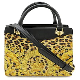 Versace Barocco Leopard Handbag 2WAY PVC