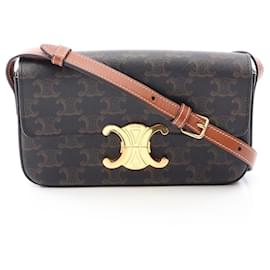 Borsa a tracolla CELINE Claude Triomphe in tela rivestita - Céline