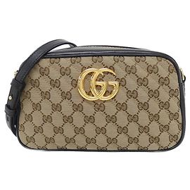 Bolso de hombro Gucci GG Marmont en lona GG y cuero