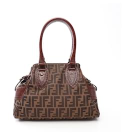 Fendi Etinico Zucca Canvas Leder Handtasche