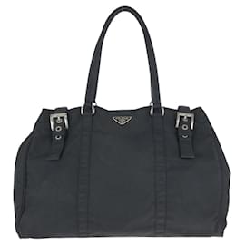 Prada Nylon Tessuto Triangle Logo Tote Bag