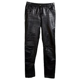 Etro Lederhose in Schwarz Viscose