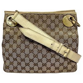 Borsa a tracolla Gucci GG Canvas e pelle