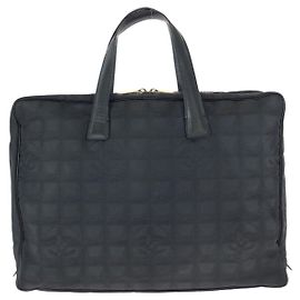 Chanel New Travel Line Nylon Leder Tote Bag