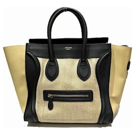Céline Borsa CELINE Luggage Mini Shopper in pelle e lino