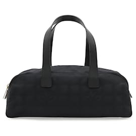 Mini borsa Boston in jacquard di nylon e pelle Chanel