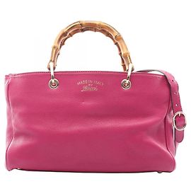 Borsa shopper 2way in pelle Gucci Bamboo Shopper