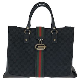 Gucci GG Canvas Leder Tote Bag