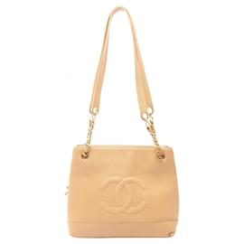 Borsa Tote CHANEL Coco Mark in pelle di vitello granulata