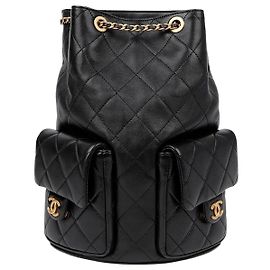 Chanel Cc Logo Rucksack mit zwei Taschen