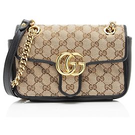 Borsa a patta piccola Gucci Matelasse GG Canvas GG Marmont