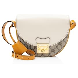 Piccola borsa a tracolla Gucci GG Supreme Padlock Saddle