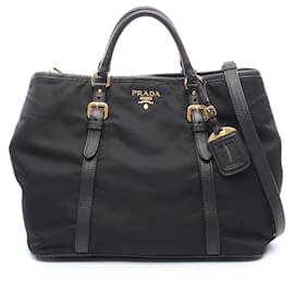 Borsa a 2 modi in nylon e pelle Prada