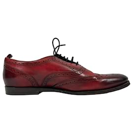 Brogues con lacci Burberry in pelle bordeaux