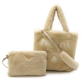 Borsa 2way SPUGNA in shearling Prada