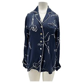 Autre Marque Camicia blu navy stampata