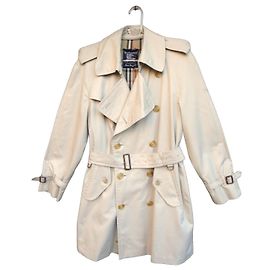 Trench Burberrys in Gabardine Beige, Taglia M