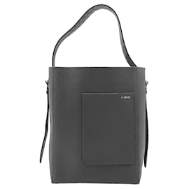 Borsa a tracolla a secchiello Valextra Medium Gray